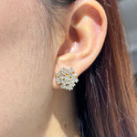 SMALL LACE EARRING IN YELLOW GOLD - EARRINGS