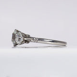 THREE EUROPEAN CUT DIAMOND RING - ESTATE & VINTAGE JEWELLERY