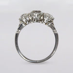 THREE EUROPEAN CUT DIAMOND RING - ESTATE & VINTAGE JEWELLERY