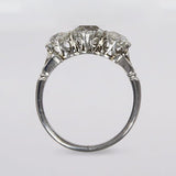 THREE EUROPEAN CUT DIAMOND RING - ESTATE & VINTAGE JEWELLERY