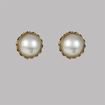 MABE PEARL TWIST EARRING IN 14K YELLOW GOLD - ESTATE & VINTAGE JEWELLERY