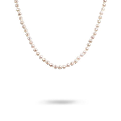 AKOYA PEARL 5.5MM NECKLACE WITH YELLOW GOLD CLASP - NECKLACES