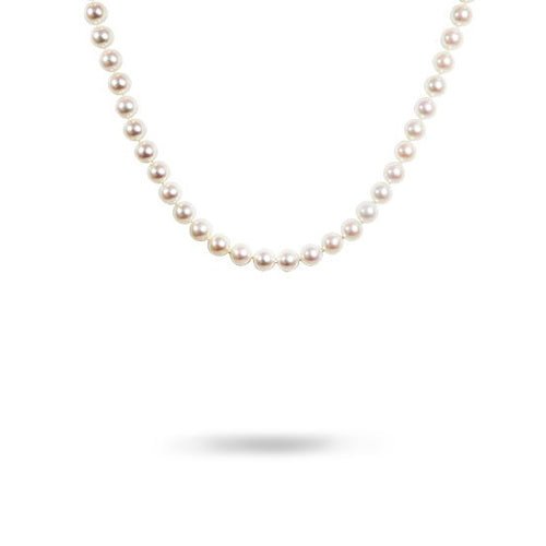 AKOYA PEARL 7 - 7.5MM NECKLACE WITH WHITE GOLD CLASP - NECKLACES