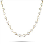 TIED FRESHWATER PEARL NECKLACE IN 14 KARAT YELLOW GOLD - NECKLACES