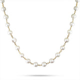 TIED FRESHWATER PEARL NECKLACE IN 14 KARAT YELLOW GOLD - NECKLACES