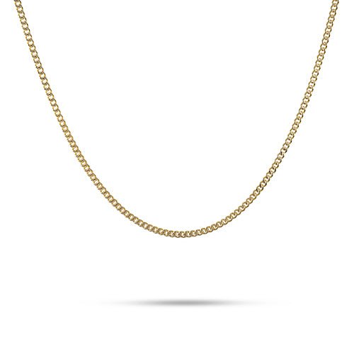 FINE CURB CHAIN NECKLACE IN YELLOW GOLD - NECKLACES