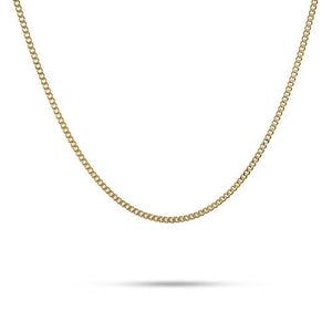 FINE CURB CHAIN NECKLACE IN YELLOW GOLD - NECKLACES