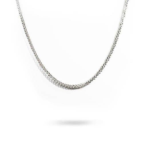 FINE SQUARE WHEAR NECKLACE IN STERLING SILVER - NECKLACES