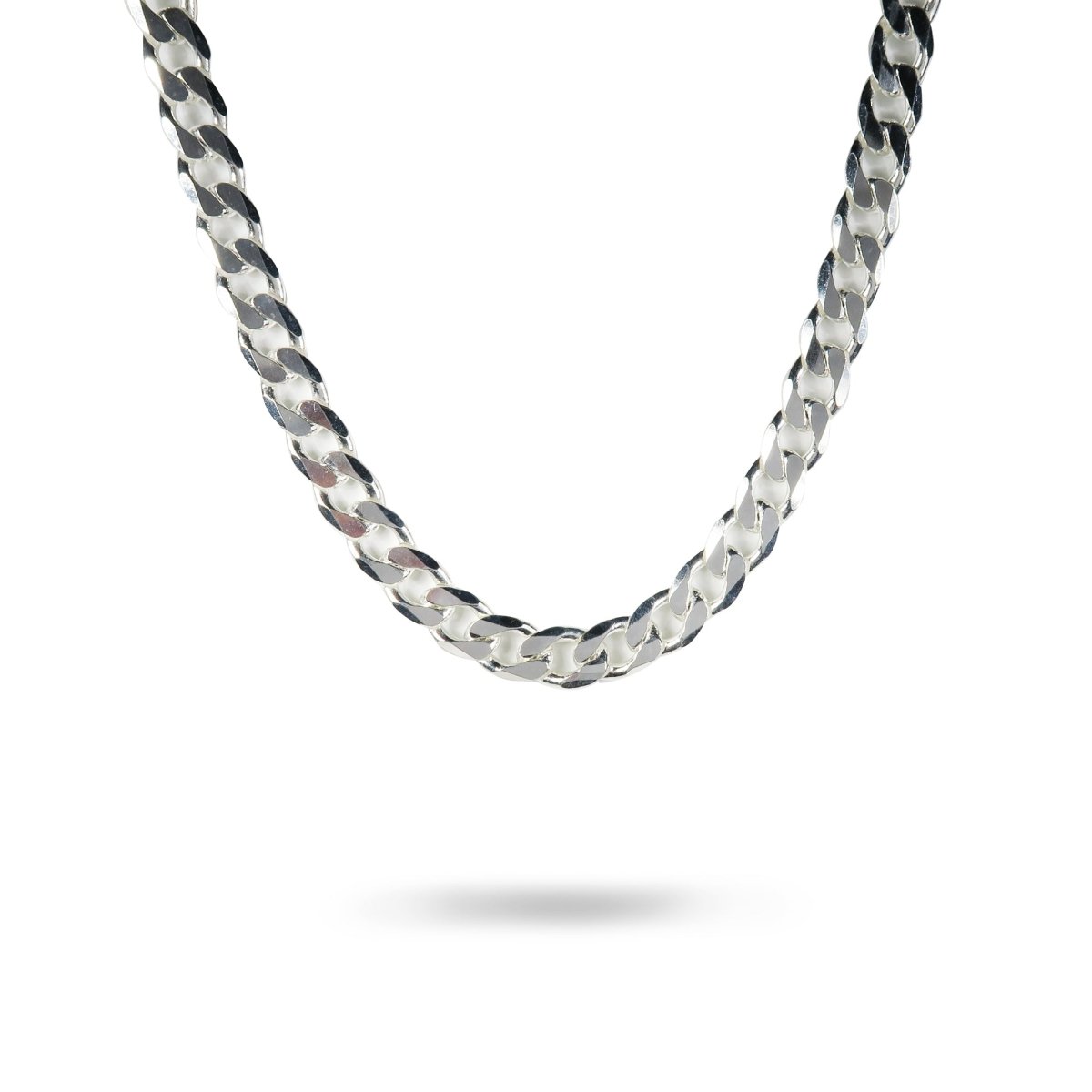 9.5MM CURB NECKLACE IN STERLING SILVER - NECKLACES