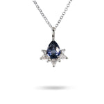 GLORIA PENDANT WITH BLUE SAPPHIRE IN 14K WHITE GOLD - 