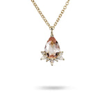 GLORIA PENDANT WITH MORGANITE IN 14K YELLOW GOLD - 