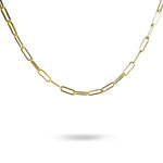 HEAVY PAPERCLIP CHAIN NECKLACE IN YELLOW GOLD - NECKLACES
