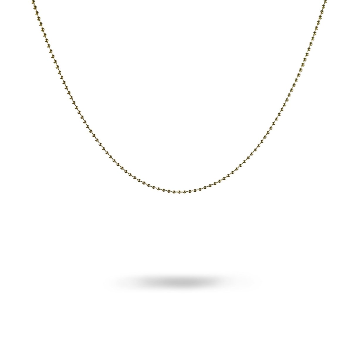 2MM BEAD CHAIN IN 14K YELLOW GOLD - 