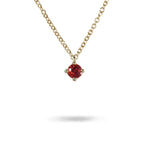 ORANGE SAPPHIRE NECKLACE IN 14K YELLOW GOLD - 