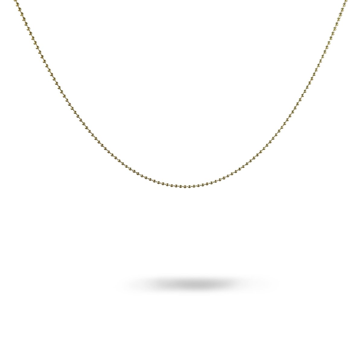 1.5MM BEAD CHAIN IN 14K YELLOW GOLD - 
