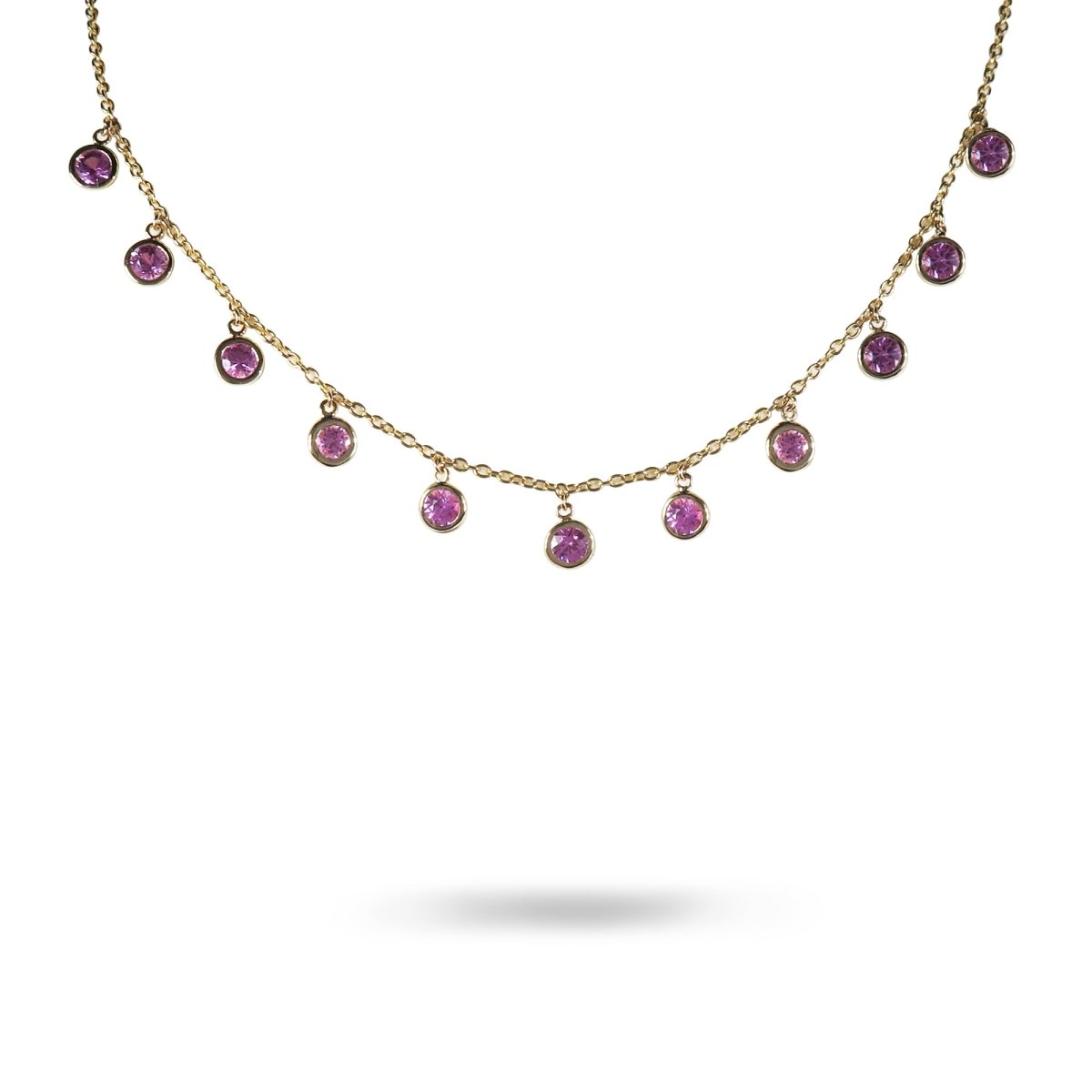 FLOATING PINK TOURMALINE NECKLACE - 