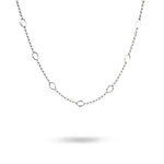 HAMMERED OVAL LINK ROLO NECKLACE IN STERLING SILVER - NECKLACES