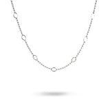 HAMMERED OVAL LINK ROLO NECKLACE IN STERLING SILVER - NECKLACES