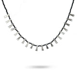 PETAL BEAD WITH BLACK SPINEL IN STERLING SILVER - NECKLACES