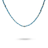 BLUE APATITE & OPAL BEAD NECKLACE IN 14K YELLOW GOLD -
