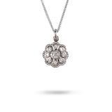 ROSE WINDOW DIAMOND NECKLACE IN 14K WHITE GOLD