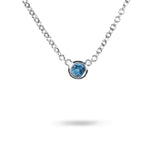 FLOATING BLUE TOPAZ IN STERLING SILVER - NECKLACES