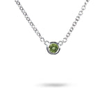 FLOATING PERIDOT IN STERLING SILVER - NECKLACES