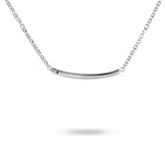 SINGLE BLACK DIAMOND BAR NECKLACE IN STERLING SILVER - NECKLACES