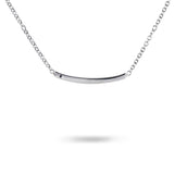 SINGLE BLACK DIAMOND BAR NECKLACE IN STERLING SILVER - NECKLACES