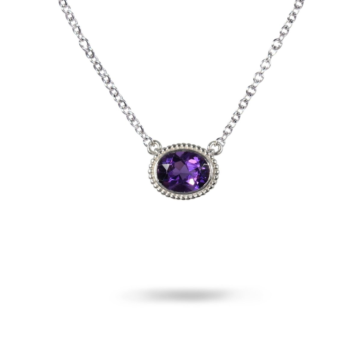 AMETHYST TESSA PENDANT IN STERLING SILVER - NECKLACES