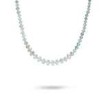 FACETTED AQUAMARINE & BLUE TOPAZ NECKLACE IN 14K YELLOW GOLD - NECKLACES