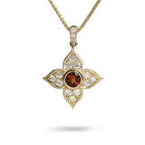 LILAC PENDANT WITH CITRINE & DIAMONDS - NECKLACES