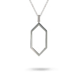 LARGE GRAPHITE PENDANT IN STERLING SILVER - NECKLACES