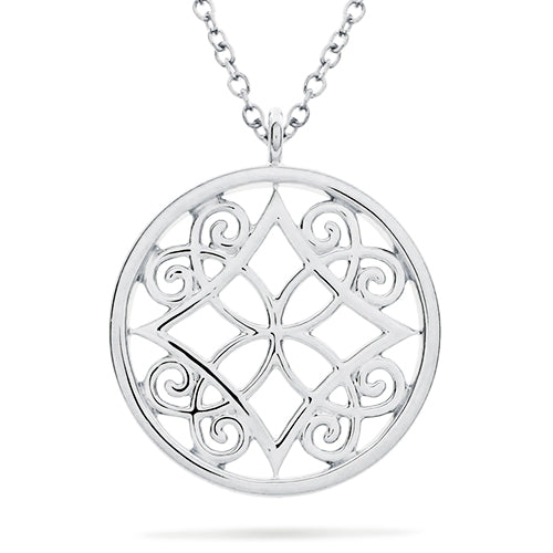 FILIGREE PENDANT LARGE IN STERLING SILVER