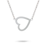 OPEN HEART PENDANT IN STERLING SILVER - 