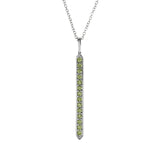 GRAPHITE PENDANT IN STERLING SILVER WITH GREEN TOURMALINE - NECKLACES