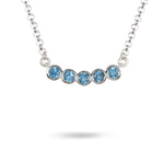 LUNA FIVE BLUE TOPAZ NECKLACE IN STERLING SILVER - NECKLACES