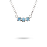 LUNA BLUE TOPAZ PENDANT IN SILVER - NECKLACES