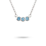 LUNA BLUE TOPAZ PENDANT IN SILVER - NECKLACES