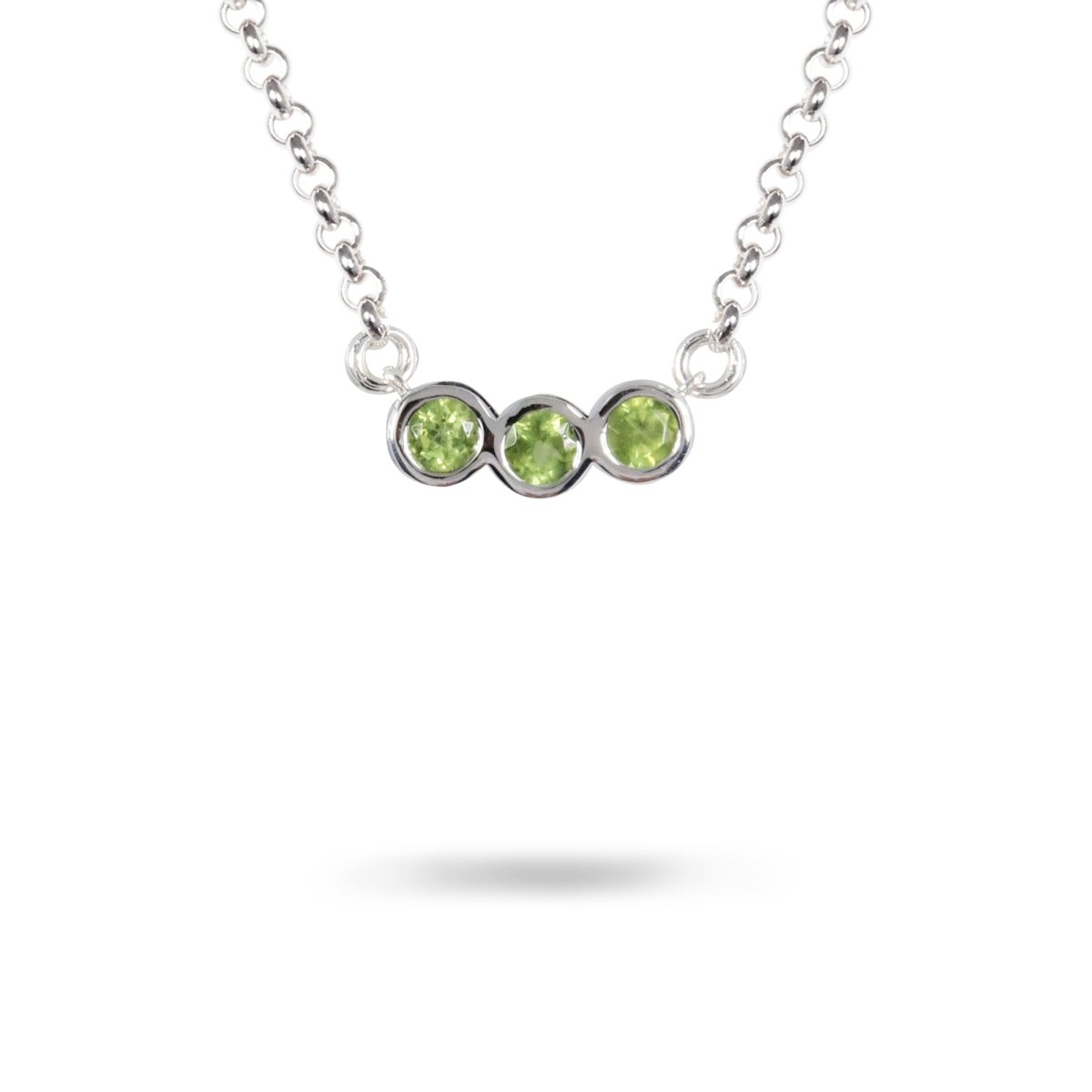 LUNA PERIDOT PENDANT IN SILVER - NECKLACES