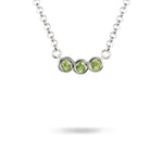 LUNA PERIDOT PENDANT IN SILVER - NECKLACES
