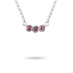 LUNA PINK TOURMALINE PENDANT IN SILVER - NECKLACES