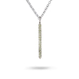 GRAPHITE PENDANT IN STERLING SILVER WITH PERIDOT