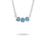 LARGE LUNA THREE BLUE TOPAZ NECKLACE - NECKLACES