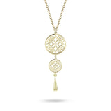 FILIGREE AND TASSEL NECKLACE IN 14K YELLOW GOLD - NECKLACES