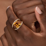 COVET CITRINE WITH DIAMOND RING - ALL RINGS