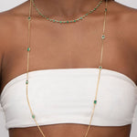 EMERALD COLLAR NECKLACE IN YELLOW GOLD - NECKLACES