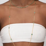 EMERALD COLLAR NECKLACE IN YELLOW GOLD - NECKLACES