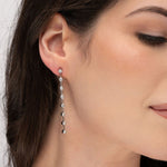 DIAMOND LINE DANGLE EARRING - EARRINGS