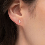 MARQUISE DIAMOND STUD EARRINGS IN YELLOW GOLD - EARRINGS